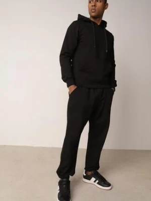 Czarne Spodnie Dresowe z Bawełną ze Ściągaczami Hailise glo-story