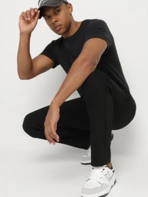 Czarne Spodnie Dresowe z Gumką i Sznurkiem w Pasie Palaretia glo-story