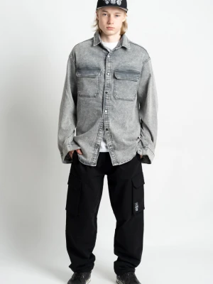 Spodnie chłopięce dresowe regular z kieszeniami cargo na nogawkach Reporter