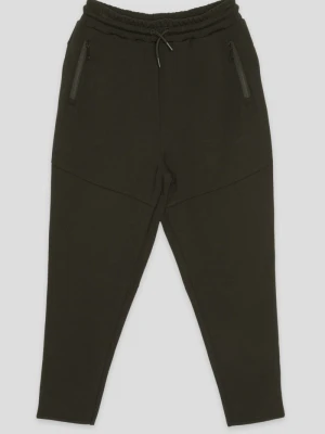 Czarne spodnie dresowe z przeszyciem Reporter