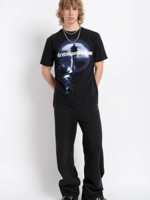 Czarne spodnie dresowe z szerokimi nogawkami Reporter Young