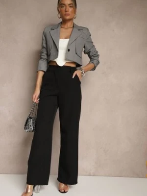 Czarne Spodnie Garniturowe High Waist Viviorea new collection