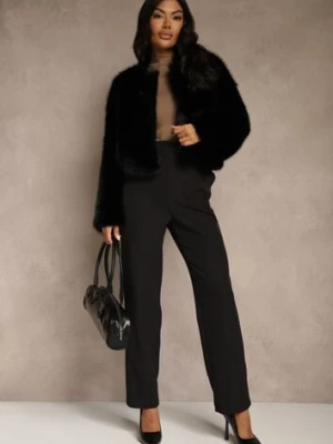 Czarne Spodnie Garniturowe VICES Straight Leg High Waist Ariesysh