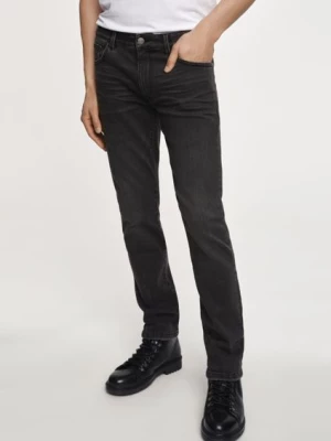 Czarne spodnie jeansowe męskie OCHNIK