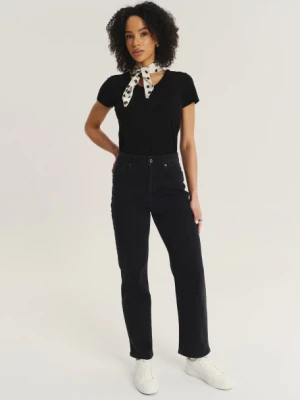 Czarne spodnie jeansowe mom fit Greenpoint