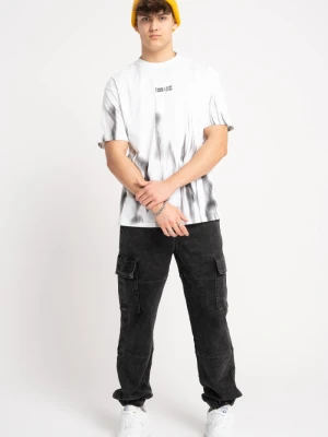 Czarne spodnie jeansowe typu joggery z naszywanymi kieszeniami Reporter