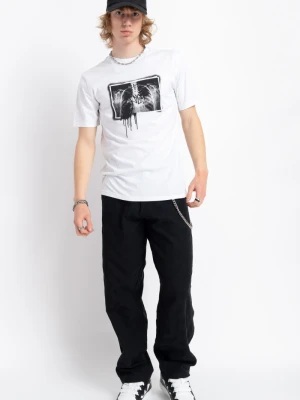 Czarne spodnie materiałowe w wytłoczony wzór kraty Reporter