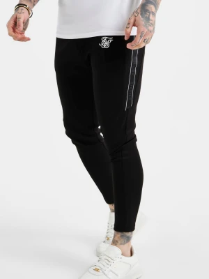 Czarne spodnie męskie z taśmą SikSilk