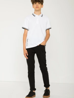 Czarne spodnie o dopasowanym kroju Reporter