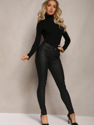 Czarne Spodnie Skinny z Ekoskóry Lirael hello miss