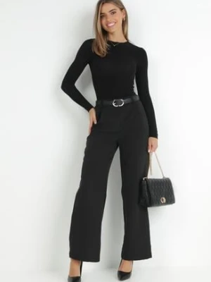 Czarne Spodnie Szerokie High Waist Ivan lily rose