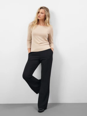Czarne spodnie typu flare TOP SECRET