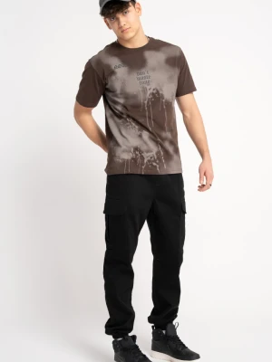Czarne spodnie typu joggery z naszywanymi kieszeniami Reporter