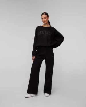 Czarne spodnie wide leg damskie Deha