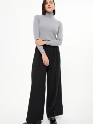 Czarne spodnie wide leg Greenpoint