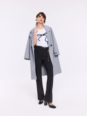 Czarne spodnie z prostymi nogawkami TARANKO