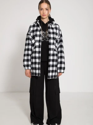 Czarne spodnie z szerokimi nogawkami i naszytymi przestrzennymi kieszeniami Reporter