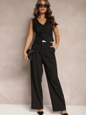 Czarne Spodnie z Szerokimi Nogawkami w Kant Kavina bisou's project