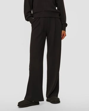 Czarne spodnie z wiskozy damskie Varley The Extra Wide Leg Pant 32