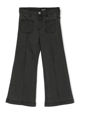 Czarne Stonewashed Bootcut Jeans Molo
