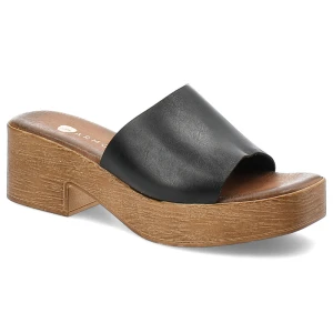 Zdjęcie produktu Czarne Stylowe Klapki Armodo Modne Obuwie Damskie