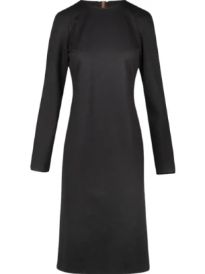 Czarne Sukienki Midi dla Nowoczesnej Kobiety Liviana Conti
