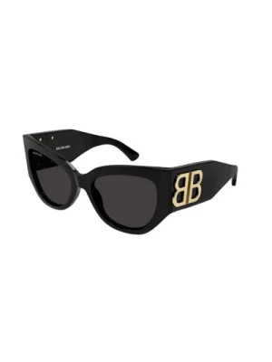 Czarne Szare Okulary przeciwsłoneczne Bb0322S 002 Balenciaga