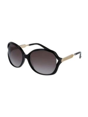 Czarne Szare Okulary przeciwsłoneczne Gg0076S Gucci