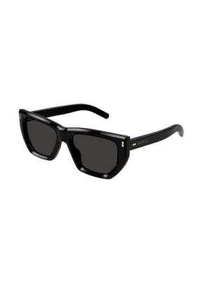 Czarne Szare Okulary przeciwsłoneczne Gg1520S 001 Gucci