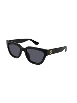 Czarne Szare Okulary przeciwsłoneczne Gg1578S 001 Gucci