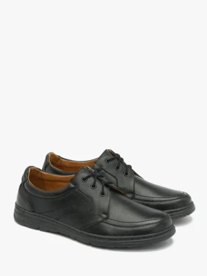 Czarne sznurowane półbuty Ryłko