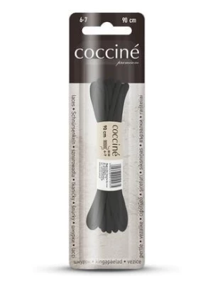 Zdjęcie produktu Czarne Sznurówki do Butów Bawełniane Okrągłe Średnia Grubość 90 cm Coccine