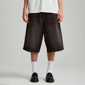 Czarne szorty jeansowe baggy fit House