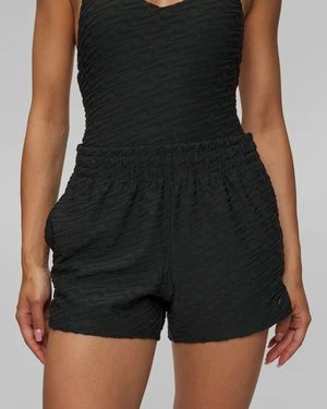 Czarne Szorty Kąpielowe Damskie Nike Swim Cover-ups Nike Swoosh Link Terry Short
