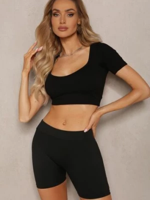 Czarne Szorty Kolarki High Waist Dezarina yu & me