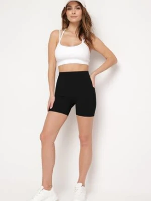Zdjęcie produktu Czarne Szorty Kolarki przed Kolano w Sportowym Stylu z Efektem Push Up Vesna Yu & Me