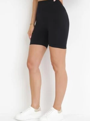 Czarne Szorty Push-Up z Gumką w Pasie Idalama soy&co