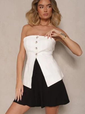 Czarne Szorty z Bawełny High Waist Ozdobione Wiązaniem Selmio defox