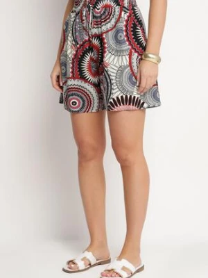 Czarne Szorty z Bawełny ze Wzorem Boho Kolariela