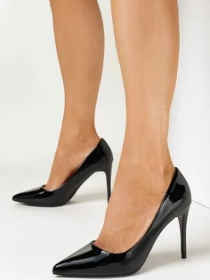 Czarne Szpilki Lakierowane Flicha