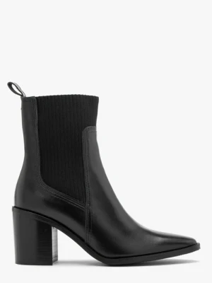 Czarne sztyblety damskie z elastyczną gumą Ryłko