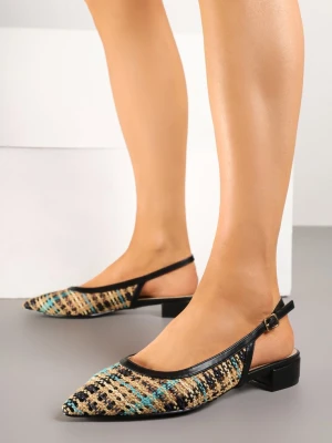 Czarne Szydełkowe Sandały Slingback Odirissea Chiara Foscari