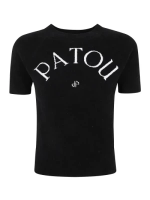 Czarne T-shirty i Polówki dla kobiet Patou