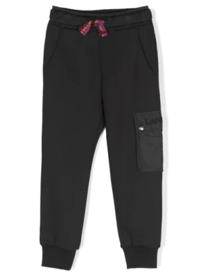 Czarne techniczne spodnie polarowe Lanvin