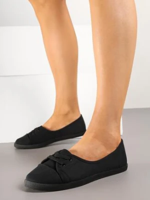 Czarne Tenisówki Vices przed Kostkę z Ozdobnym Wiązaniem Telisiria ballada