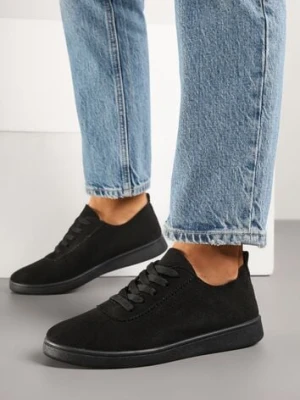 Czarne Tenisówki z Perforowaną Cholewką Ellivene gogo gogo