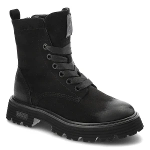 Trzewiki damskie Big Star, cholewka ze skóry ekologicznej z wysoką cholewką i sznurowaniem masywna podeszwa z głębokim bieżnikiem, KK274503,