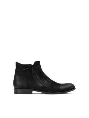 Czarne trzewiki męskie Kazar