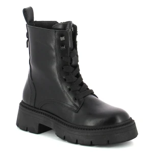 Czarne trzewiki skórzane CARINII B10535-E50-000-000-000