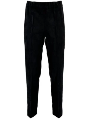 Czarne Welurowe Spodnie Cygaretki D.Exterior